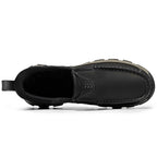Mark® Mens Slip On Casual Outdoor Leather Walking Hiking Shoes V3688