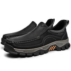 Mark® Mens Slip On Casual Outdoor Leather Walking Hiking Shoes