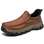 Mark® Mens Slip On Casual Outdoor Leather Walking Hiking Shoes V3688
