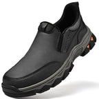 Mark® Mens Slip On Casual Outdoor Leather Walking Hiking Shoes V3686