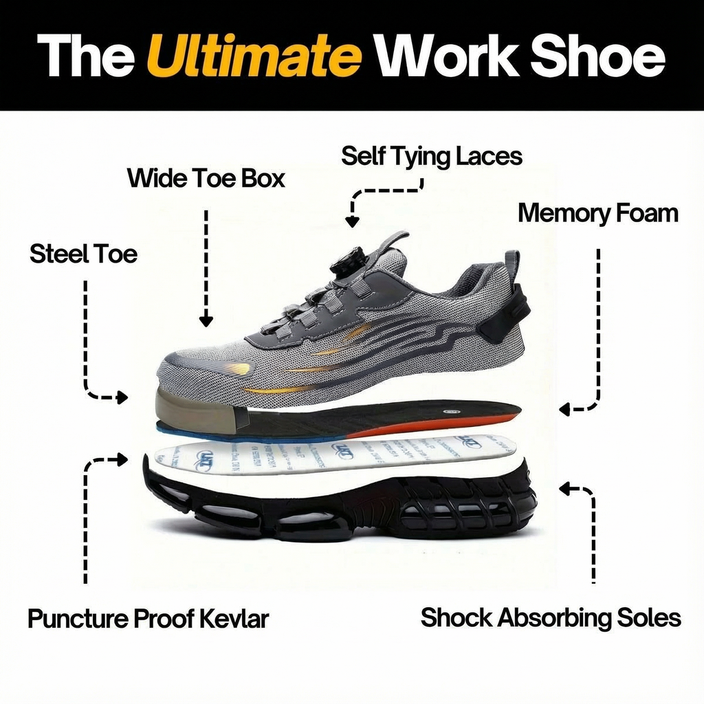 Healthy & Protective Steel Toe Sneakers