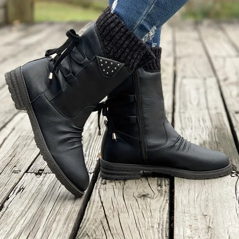 SELENE™ RETRO BLACK CHELSEA BOOTS