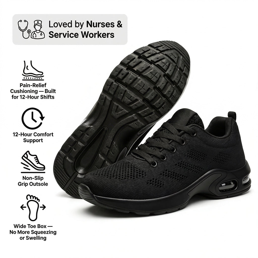 Orthora™ Pro — 12-Hour Shift Shoes for All-Day Foot, Knee & Back Pain Relief