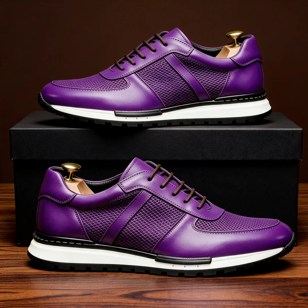 DAVID MILLER LEATHER SNEAKERS