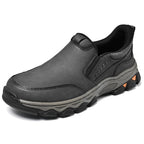 Mark® Mens Slip On Casual Outdoor Leather Walking Hiking Shoes V3686