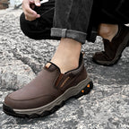 Mark® Mens Slip On Casual Outdoor Leather Walking Hiking Shoes V3686
