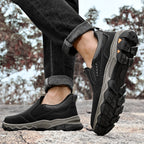Mark® Mens Slip On Casual Outdoor Leather Walking Hiking Shoes V3686