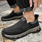 Mark® Mens Slip On Casual Outdoor Leather Walking Hiking Shoes V3686