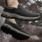 Mark® Mens Slip On Casual Outdoor Leather Walking Hiking Shoes V3686