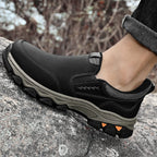 Mark® Mens Slip On Casual Outdoor Leather Walking Hiking Shoes V3686