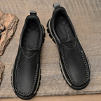 Mark® Mens Slip On Casual Outdoor Leather Walking Hiking Shoes
