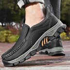 Mark® Mens Slip On Casual Outdoor Leather Walking Hiking Shoes