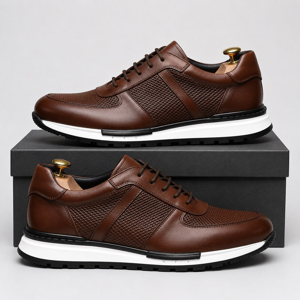 DAVID MILLER LEATHER SNEAKERS