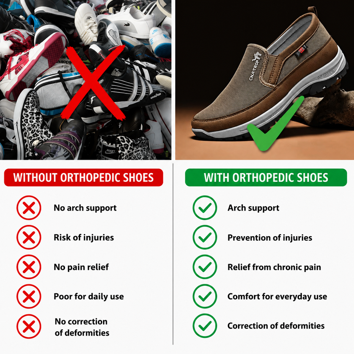 Orthopedic Slip-On | Walking Sneakers