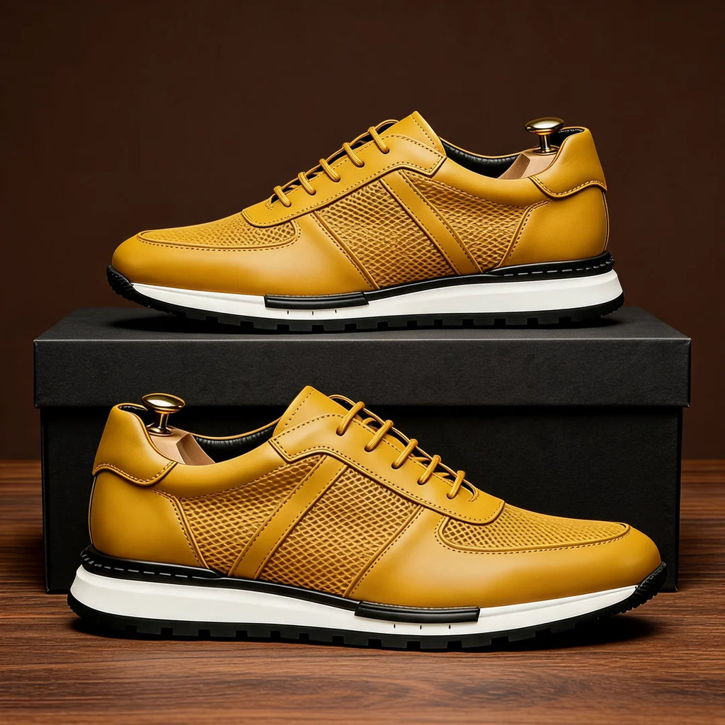 DAVID MILLER LEATHER SNEAKERS